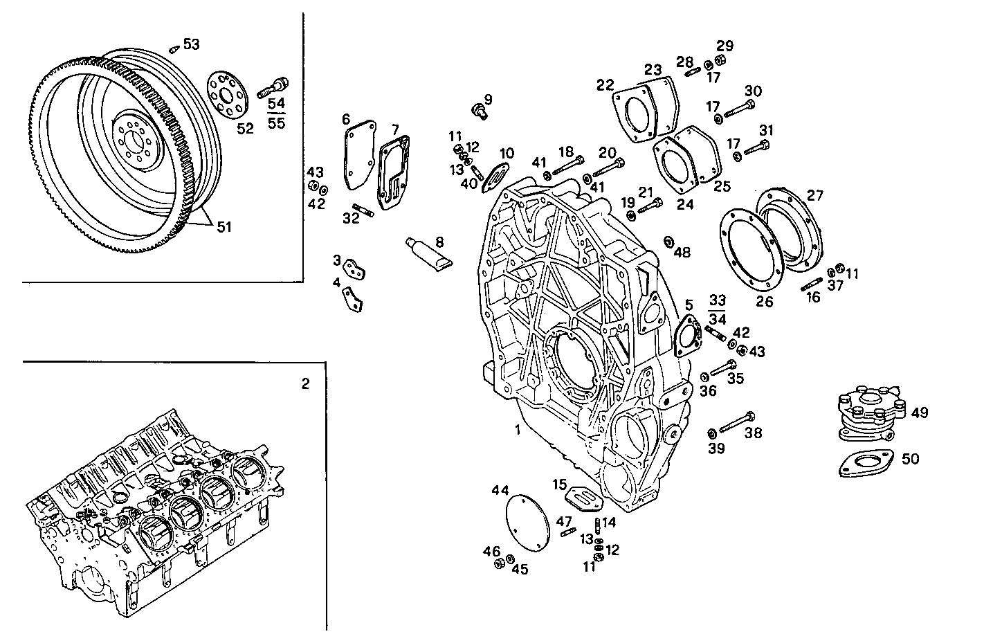 FLYWHEEL HOUSING SAE 1 - 8281SRi27.00 8281SRi27 parts diagram