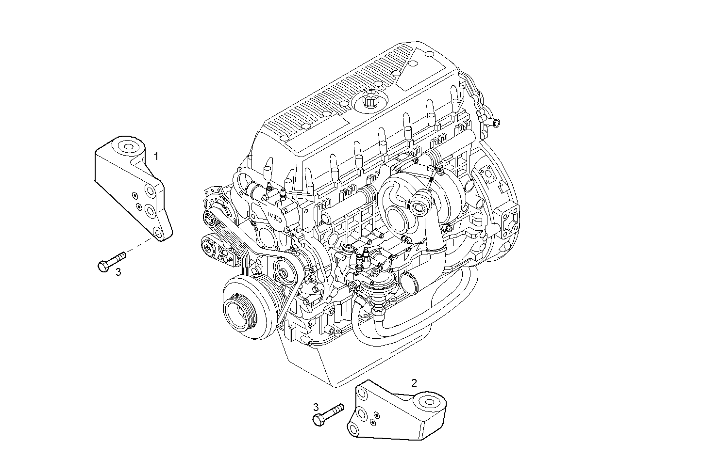 RIGID MOUNTING - GECURSOR400E.A551 CURSOR 13 parts diagram