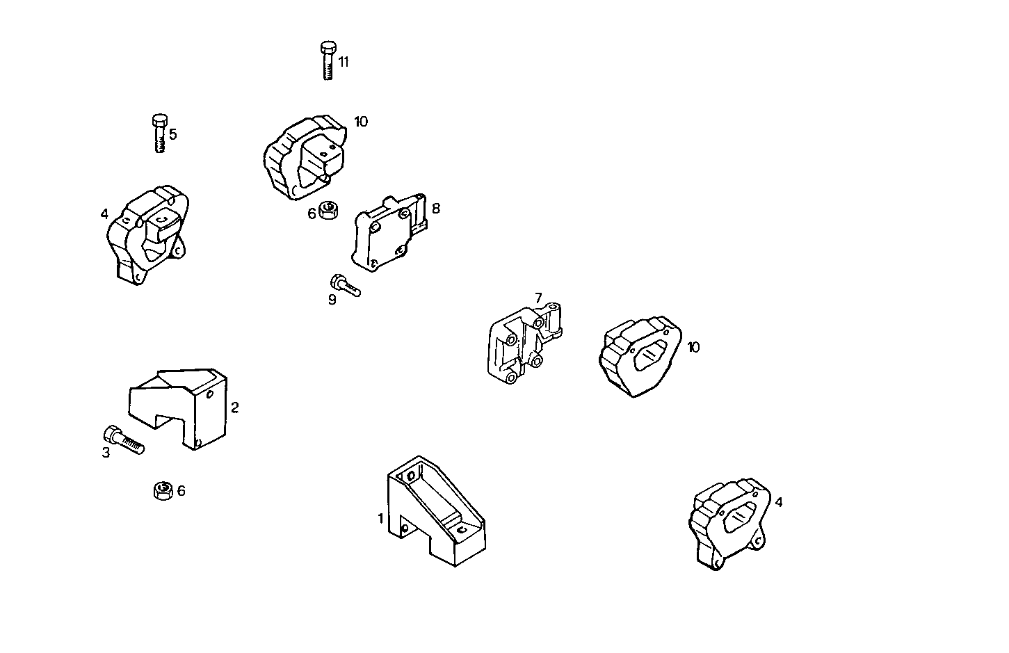 ENGINE MOUNTING AND TRANSMISSION - 8360SRC21.00 8360SRC21 parts diagram