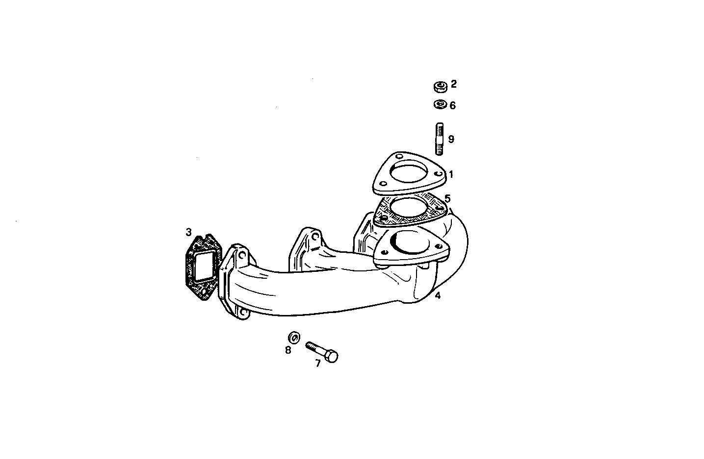 EXHAUST MANIFOLD UPWARD OUTLET - 8045E00.00A800 8045E00 parts diagram
