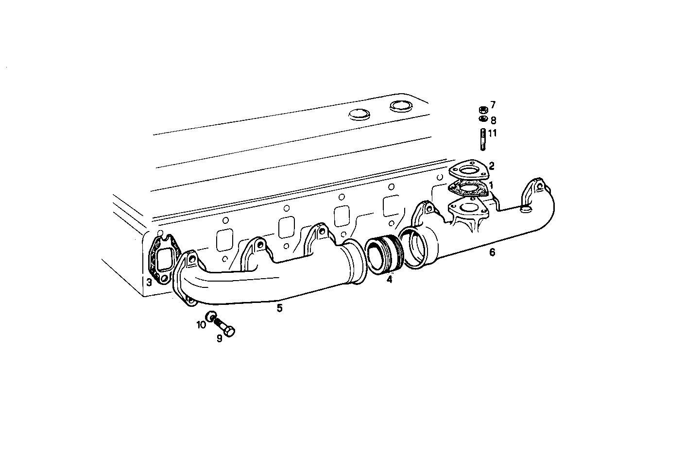 EXHAUST MANIFOLD UPWARD OUTLET - PU8065E00.00A110 PU8065E00 parts diagram