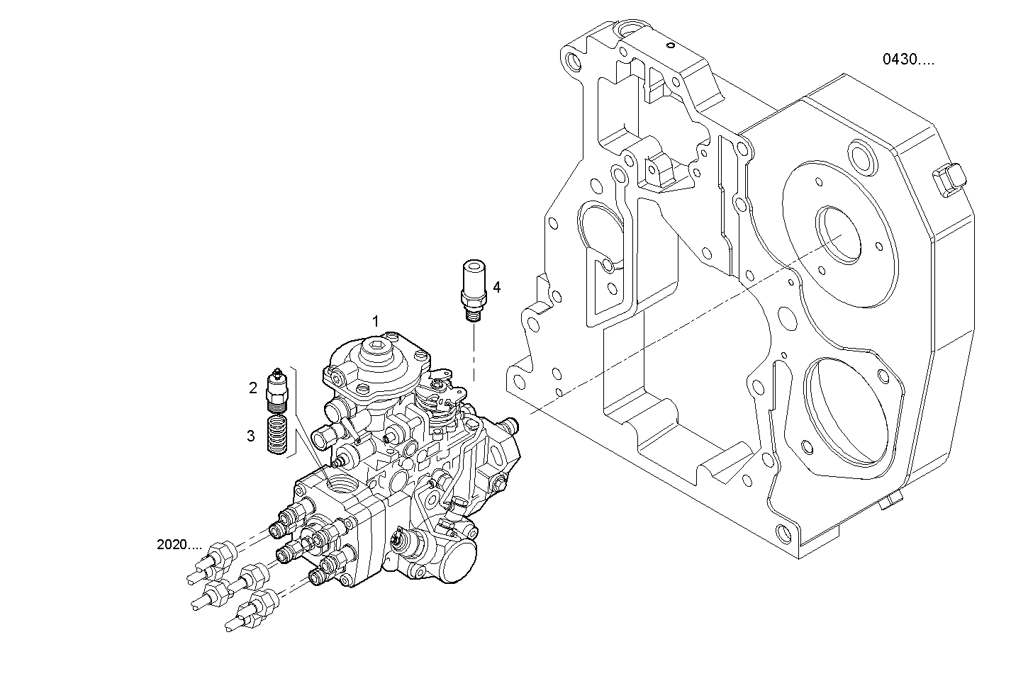 INJECTION PUMP 2800 RPM - N67MNTM28.10 NEF 6 mechanic. parts diagram
