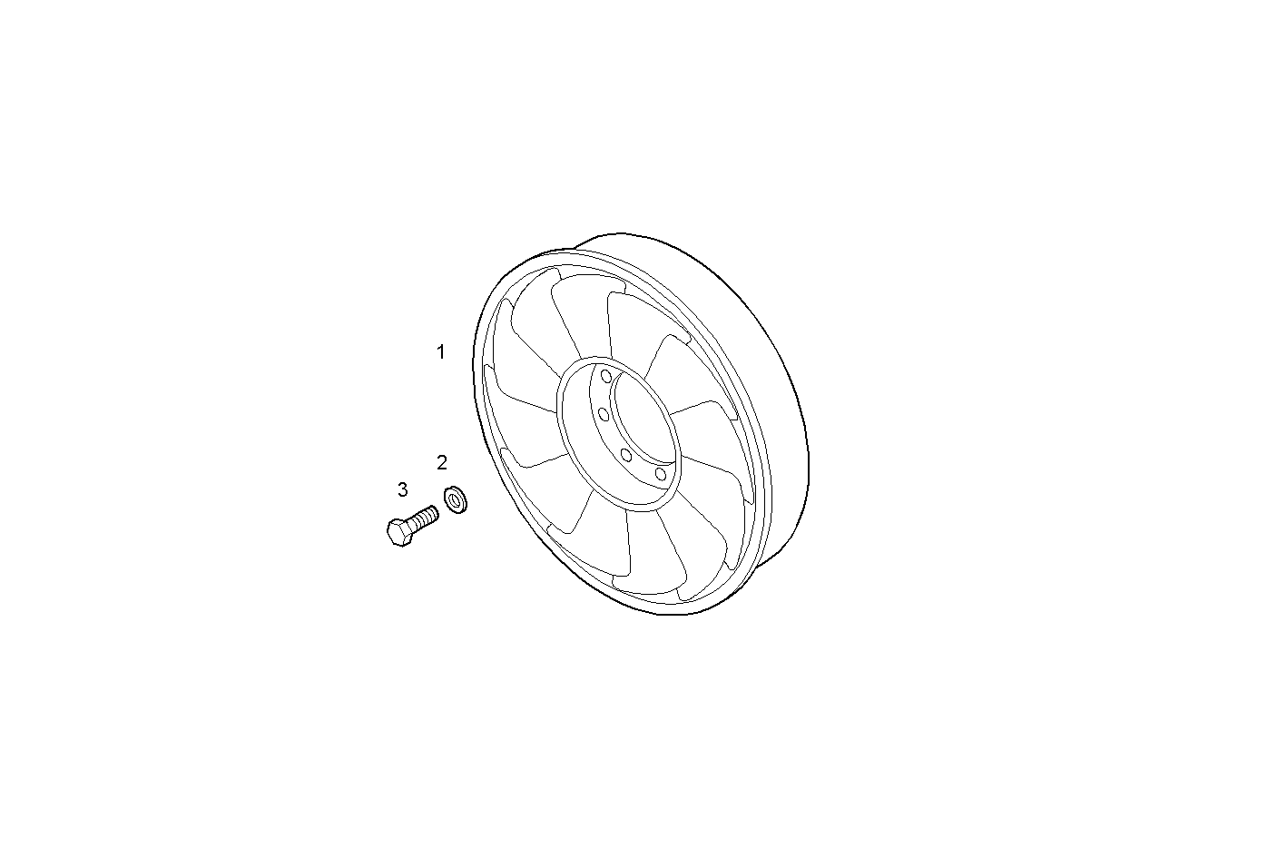 PULLER FAN - S23ENSC24.10A006 - D SOFIM HPI 2.3L - EURO 3 parts diagram