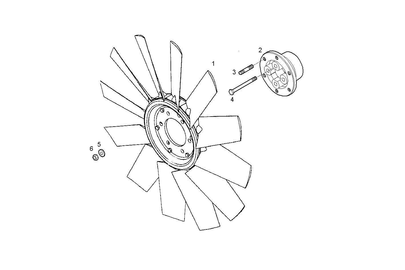 PULLER FAN - N67MNTF41.10 NEF 6 mechanic. parts diagram