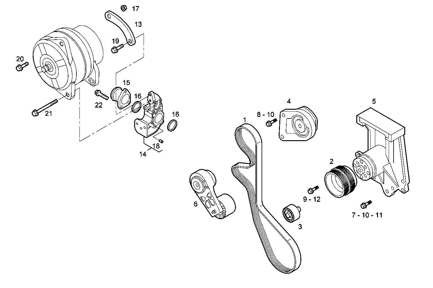 PREARRANGEMENT FOR FAN - N45MSSD00.50 NEF 4 mechanic. - TIER 2 parts diagram
