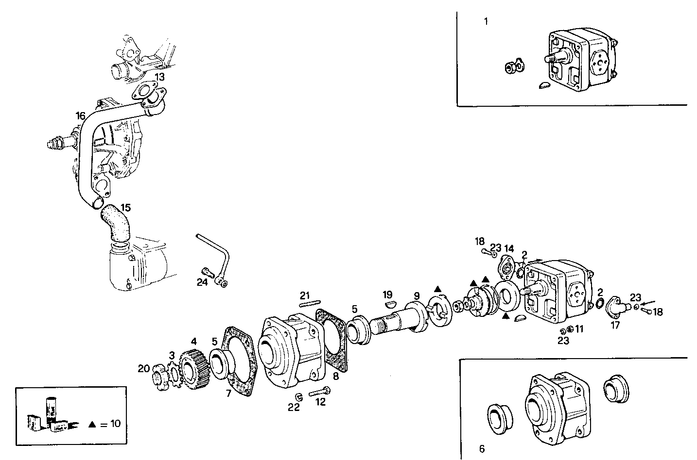 RIGHT FRONT HYDRAULIC PUMP - 8210i03.00 8210i03 parts diagram