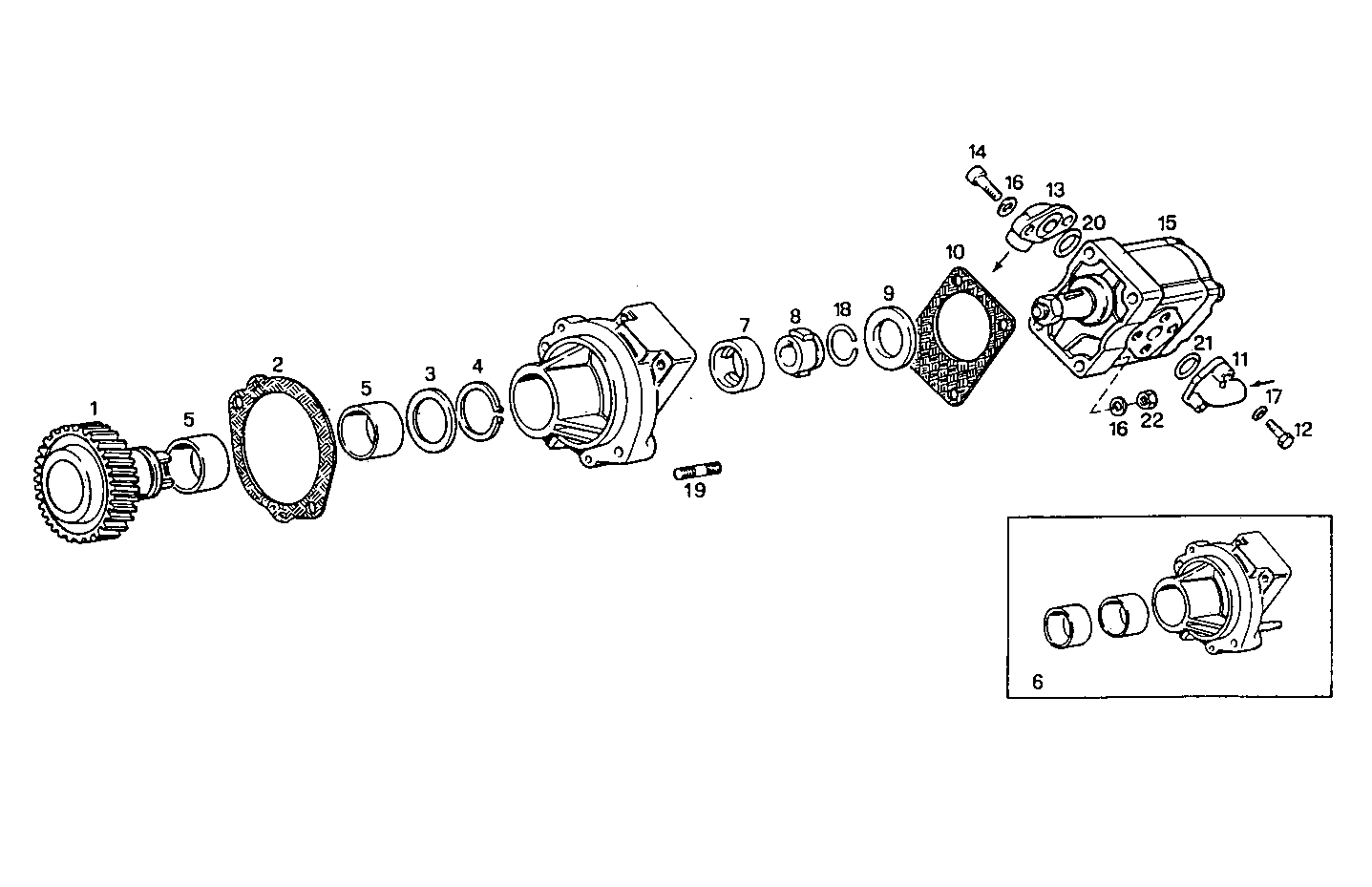 FRONT HYDRAULIC PUMP - 8281SRM70.30 8281SRM70 parts diagram