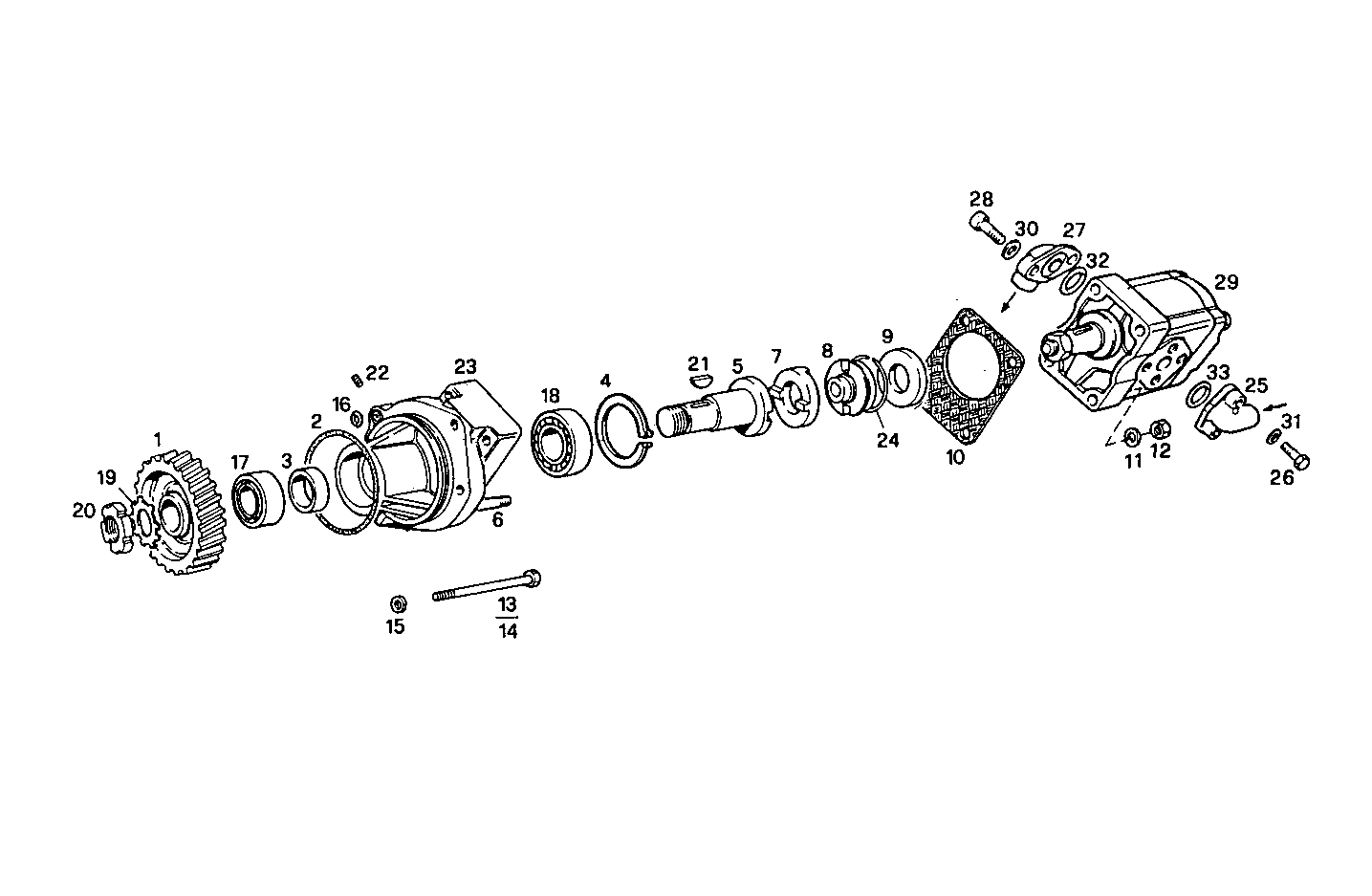 FRONT HYDRAULIC PUMP - 8281Si10.00 8281Si10 parts diagram