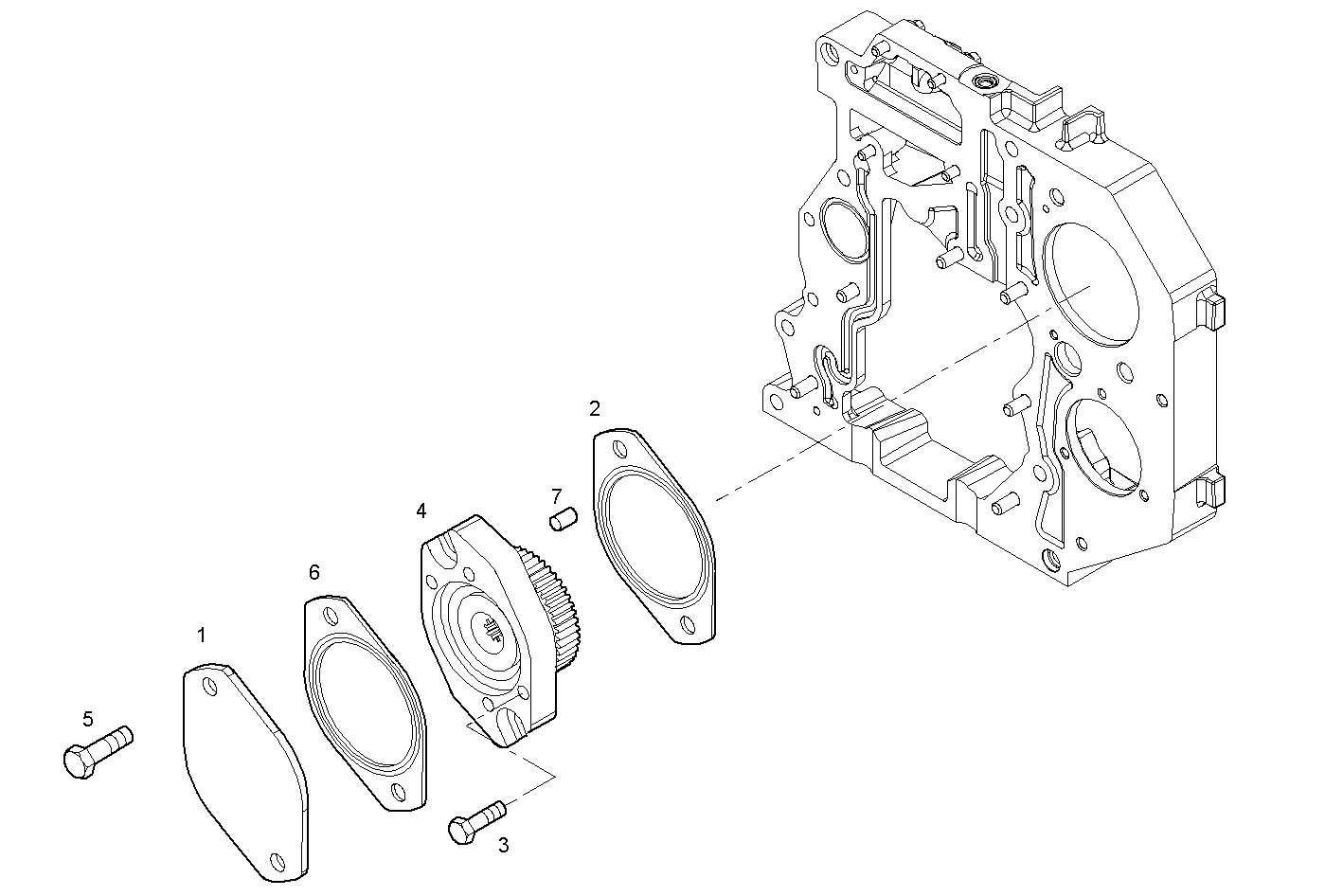 ARRANGED FOR HYDRAULIC PUMP - N45MSTD22.50 NEF 4 mechanic. - TIER 2 parts diagram