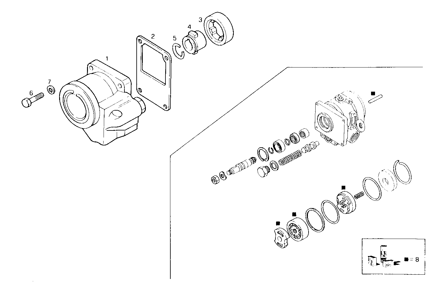 HYDRAULIC PUMP - 8060SRC22.11 8060SRC22 parts diagram