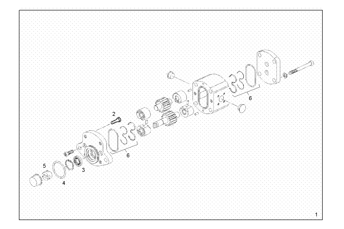 HYDRAULIC PUMP - N60ENTD20.00 NEF 6 electron. - TIER 2 parts diagram