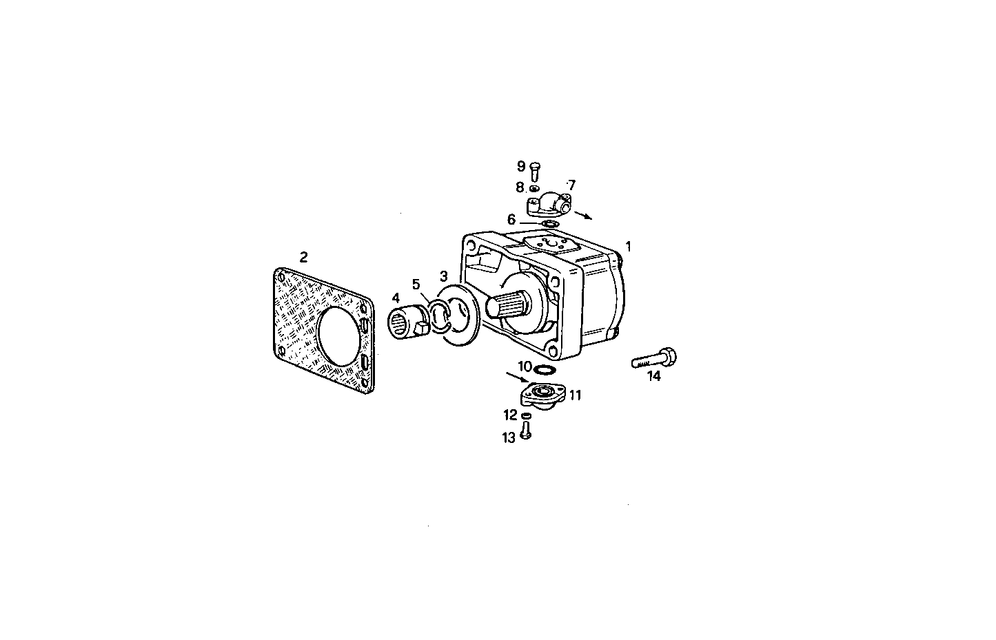 FRONT HYDRAULIC PUMP - 8045E00.00 8045E00 parts diagram
