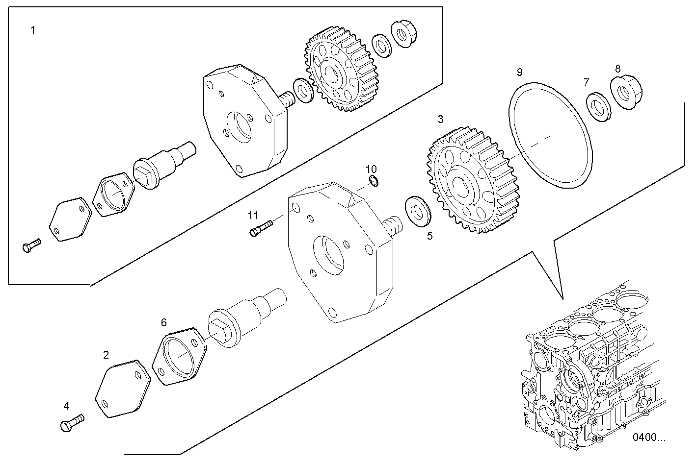ARRANGED FOR HYDRAULIC PUMP - C78ENTD20.00 CURSOR 8 - TIER 2 parts diagram