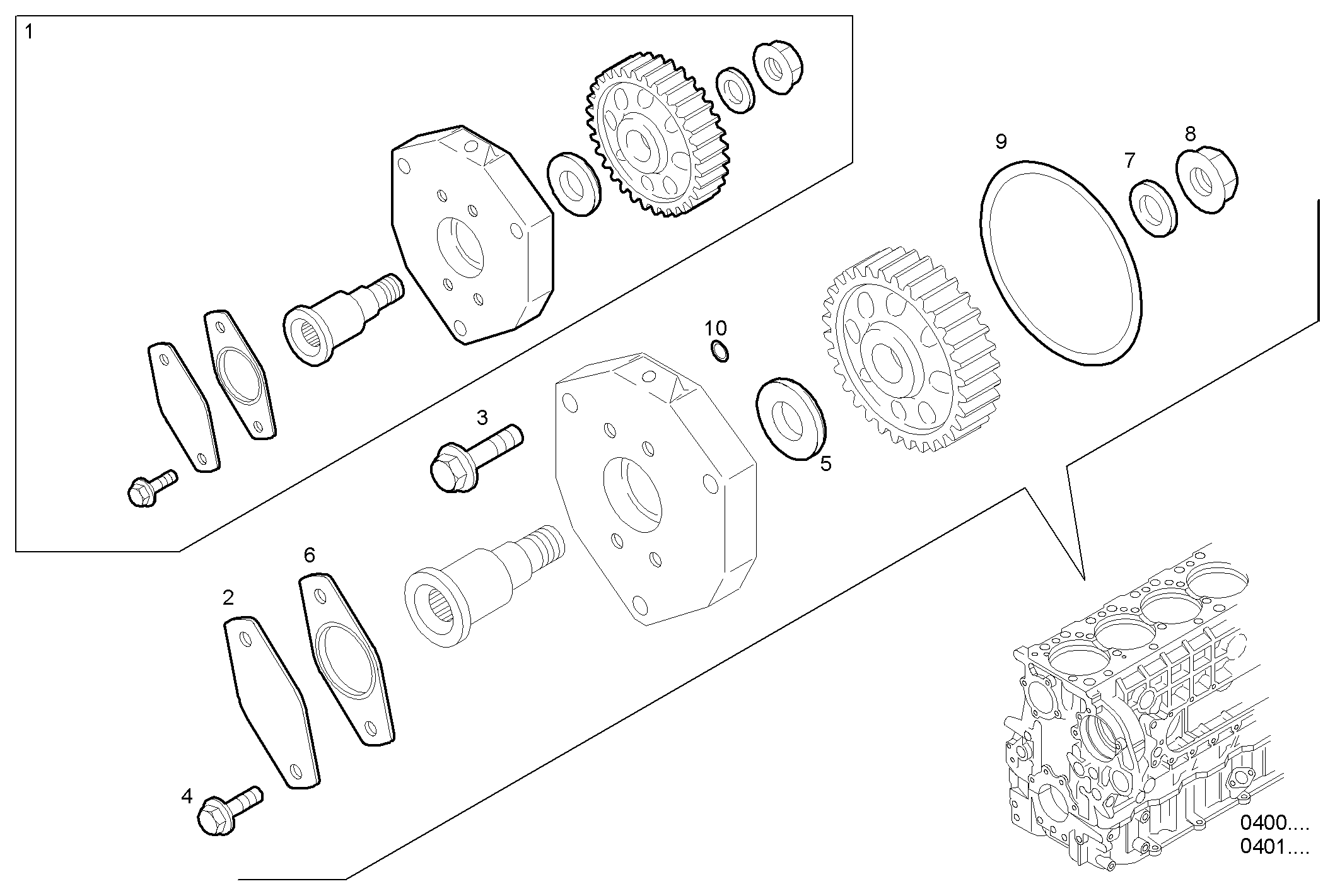 ARRANGED FOR HYDRAULIC PUMP - C13ENTX20.00 CURSOR 13 - TIER 3 parts diagram