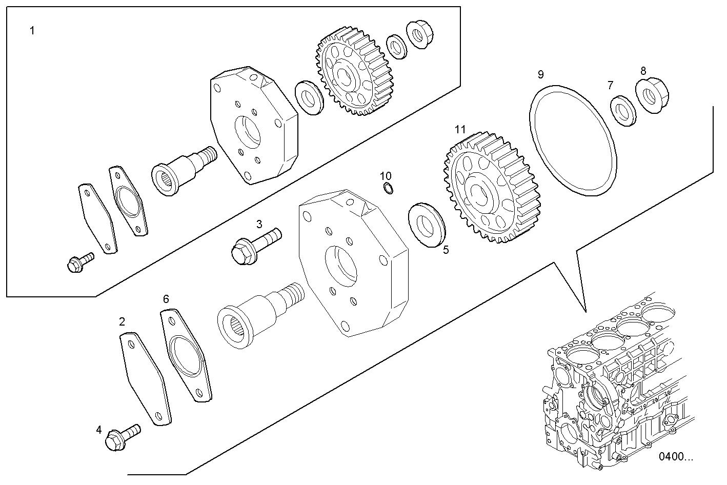 ARRANGED FOR HYDRAULIC PUMP - C78ENTD20.00 CURSOR 8 - TIER 2 parts diagram