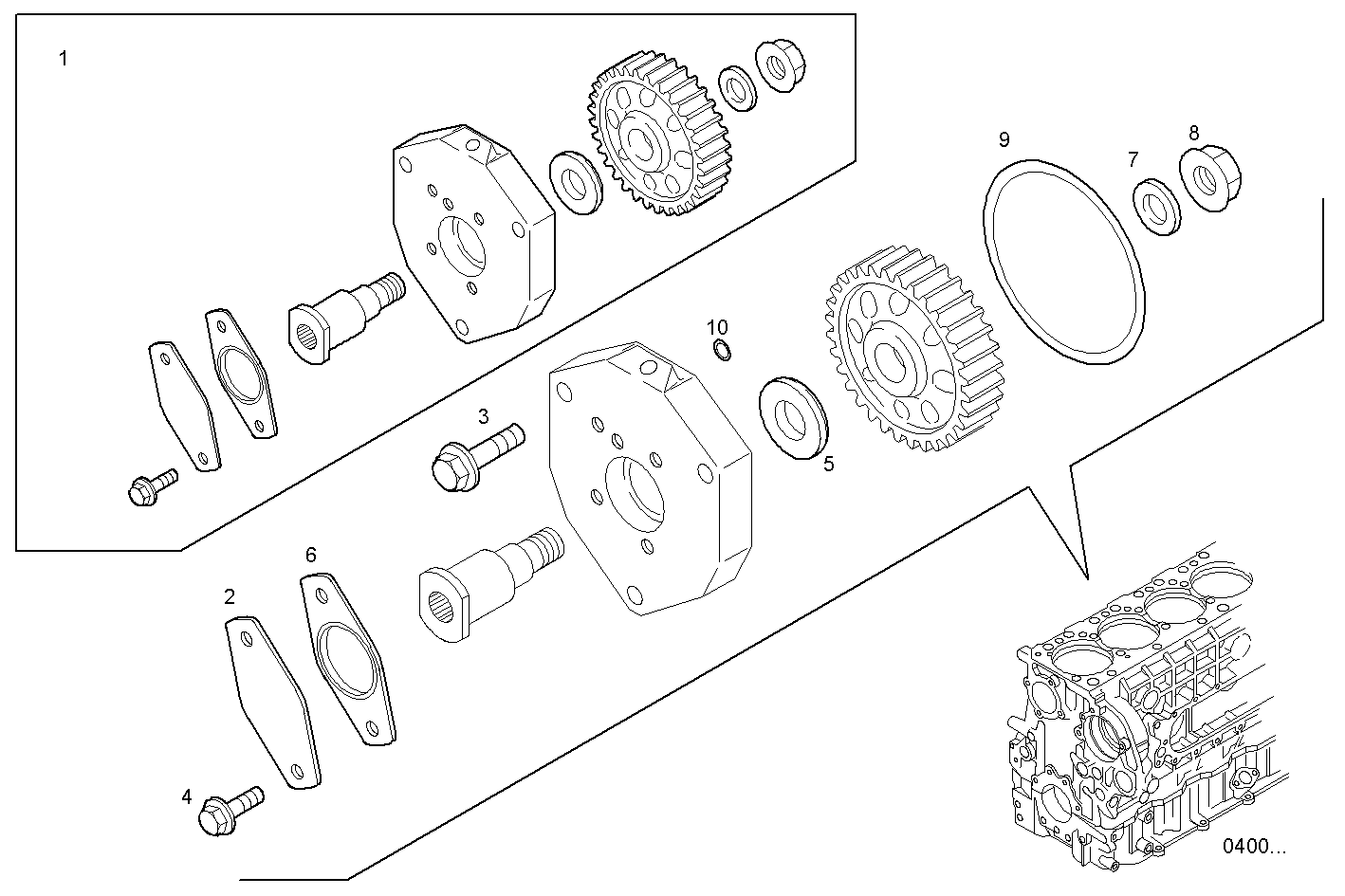 PTO ARRANGEMENT - C87ENTX20.00 CURSOR 9 - TIER 3 parts diagram