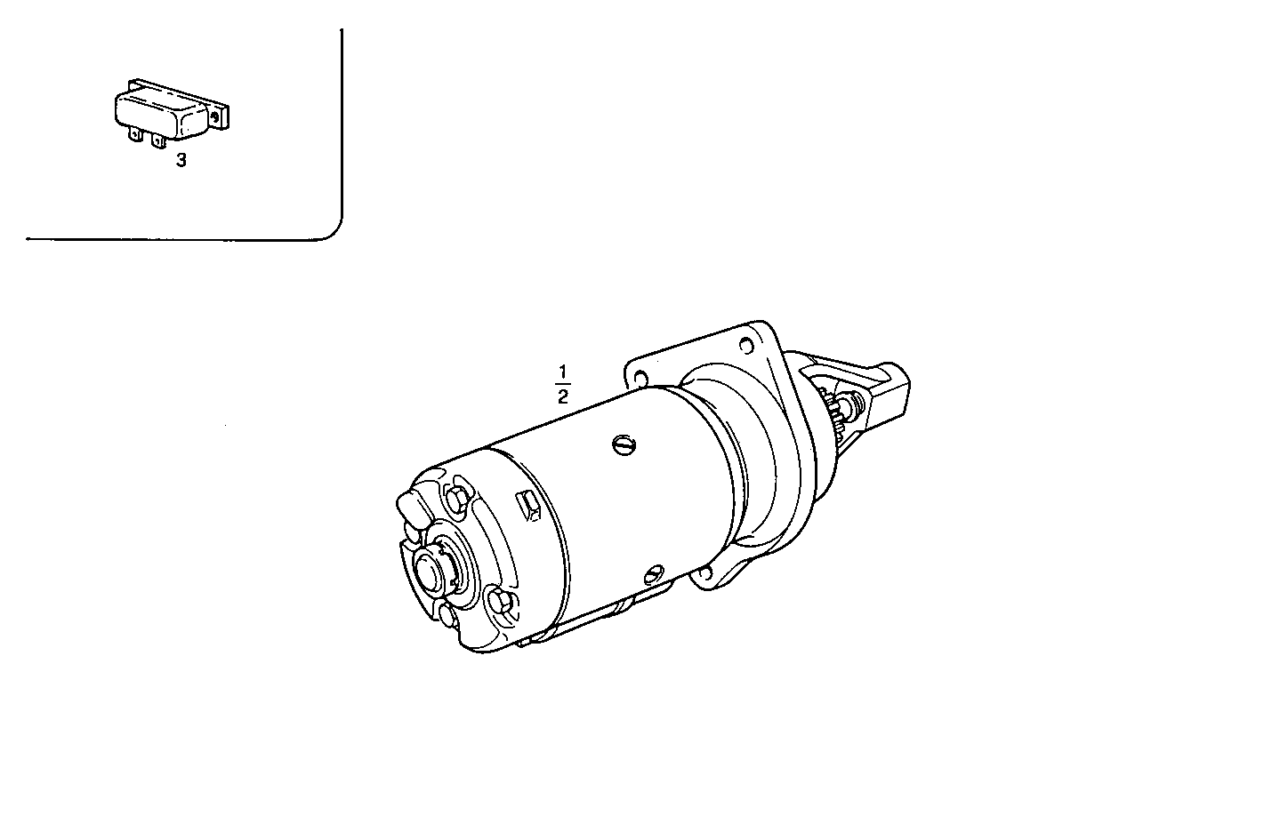 STARTER MOTOR - 24V - 8061M12.00 8061M12 parts diagram
