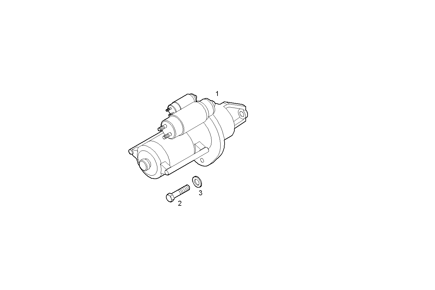 STARTER MOTOR - S23ENSC24.10A005 SOFIM HPI 2.3L - EURO 3 parts diagram