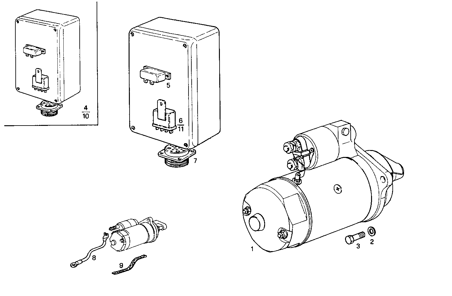 STARTER MOTOR - 8361SRM40.10 8361SRM40 parts diagram