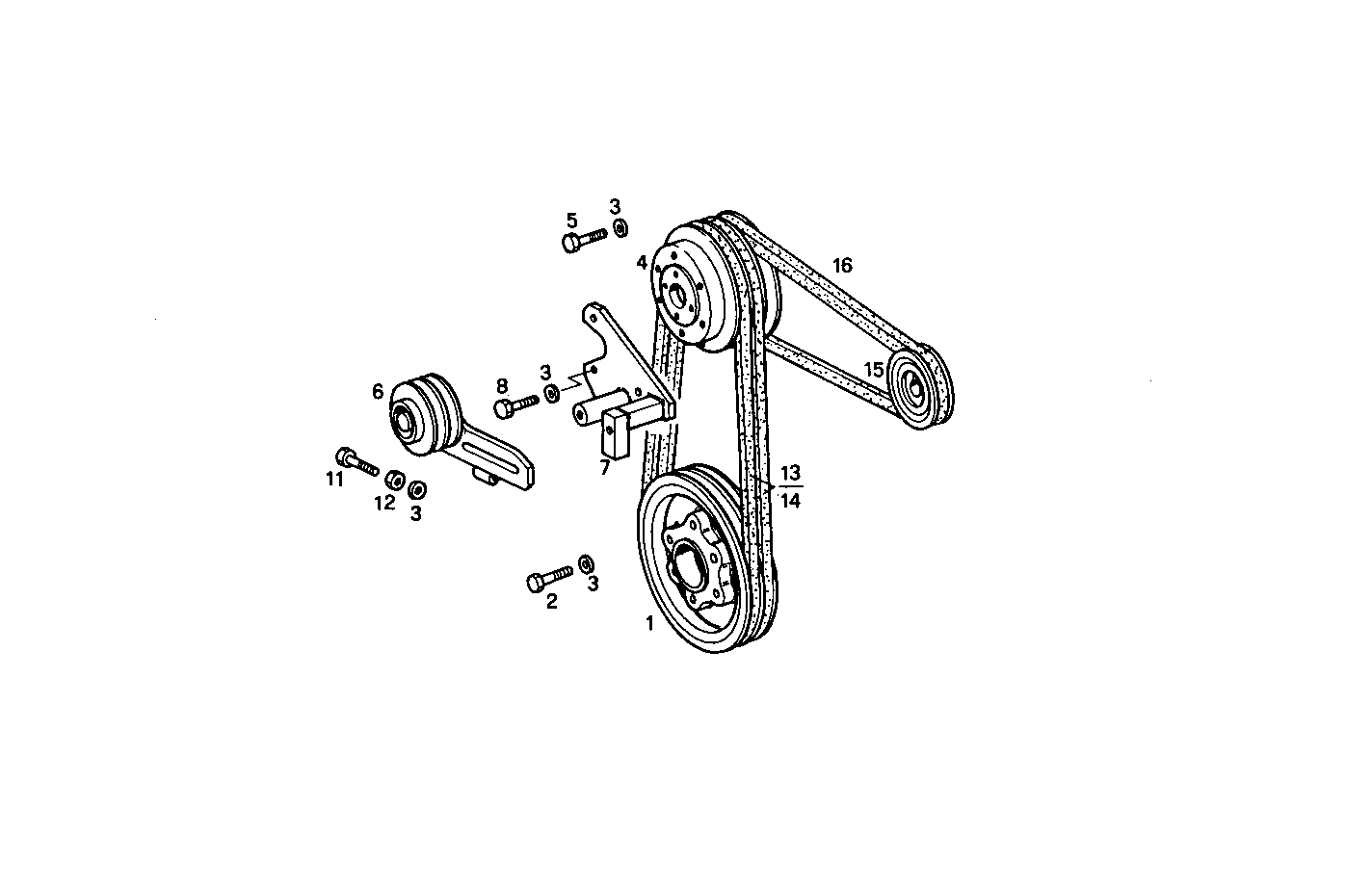 PREARRANGEMENT BELTS DOUBLE DRIVE - 8361Si10.00 8361SI10 parts diagram