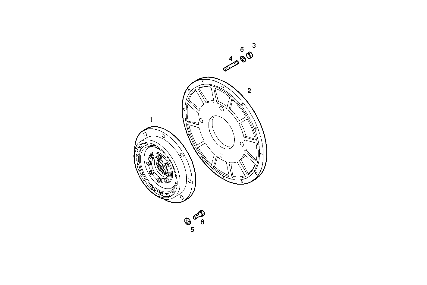 FLYWHEEL ARRANGED FOR TRANSMISSION - N67MSTD23.00 NEF 6 mechanic. - TIER 2 parts diagram