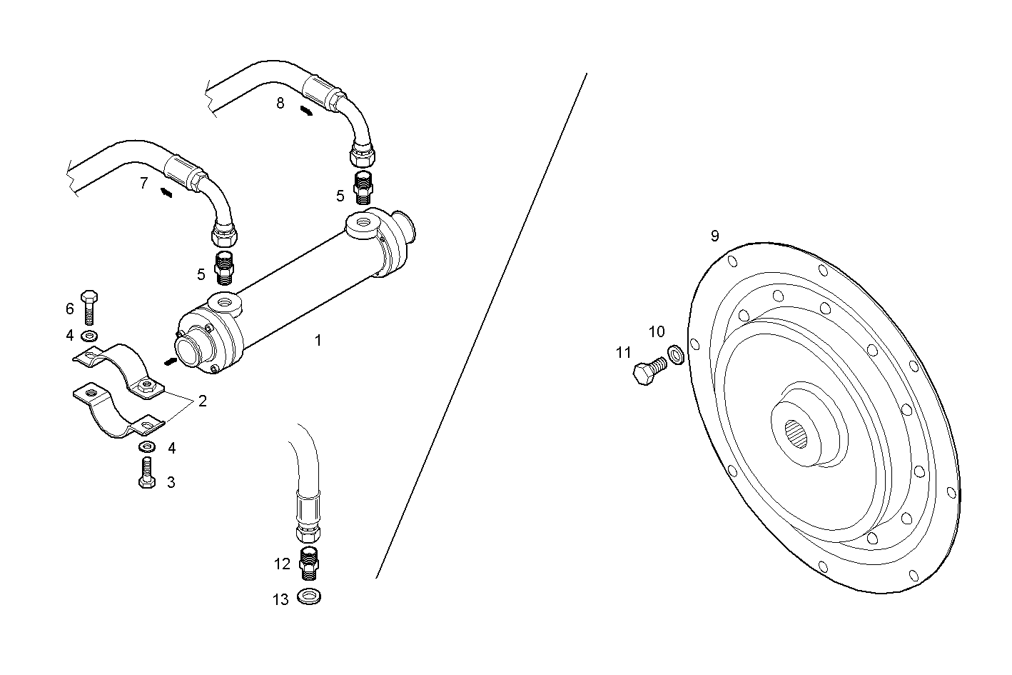 ARRANGED FOR TM MARINE GEAR - N45MNAM10.01 NEF 4 mechanic. parts diagram