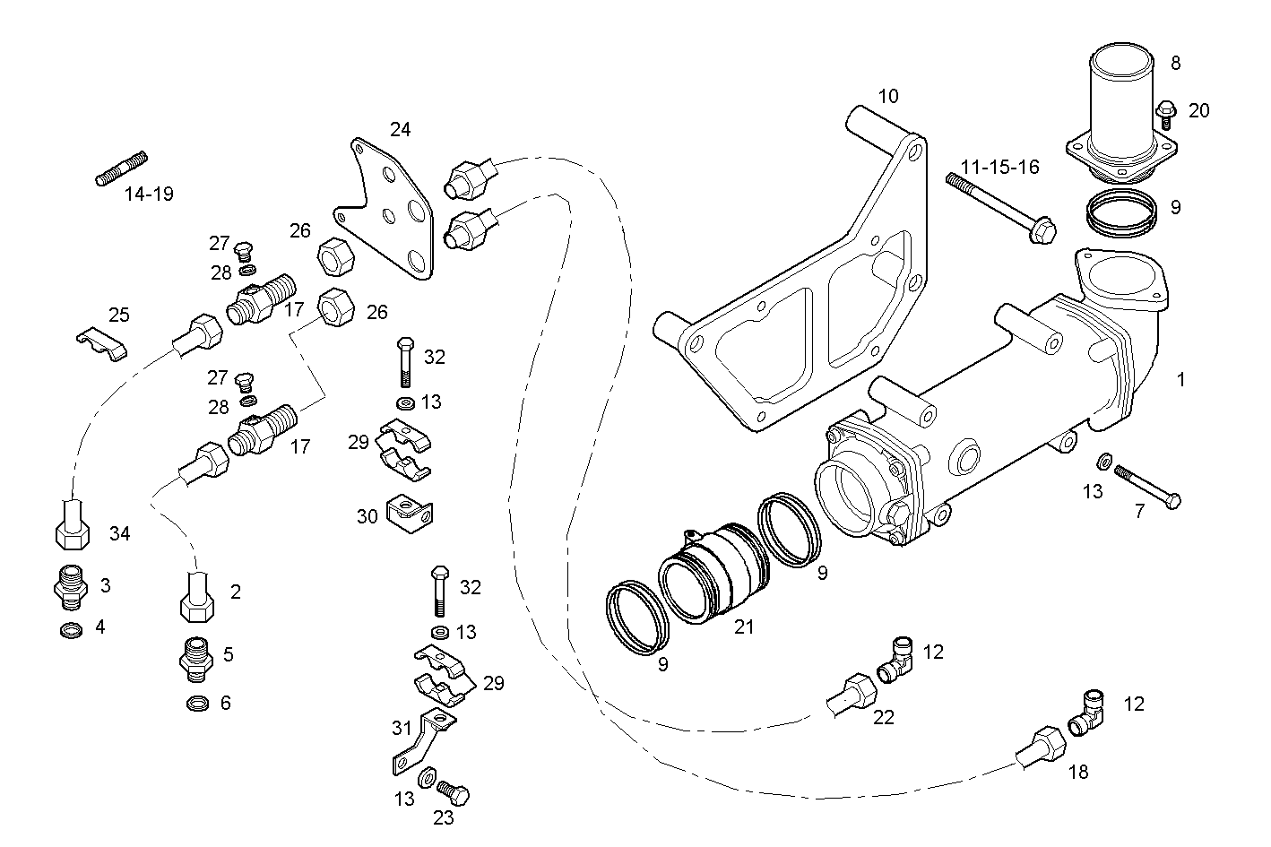 MARINE GEAR - C13ENTM50.10 CURSOR 13 parts diagram