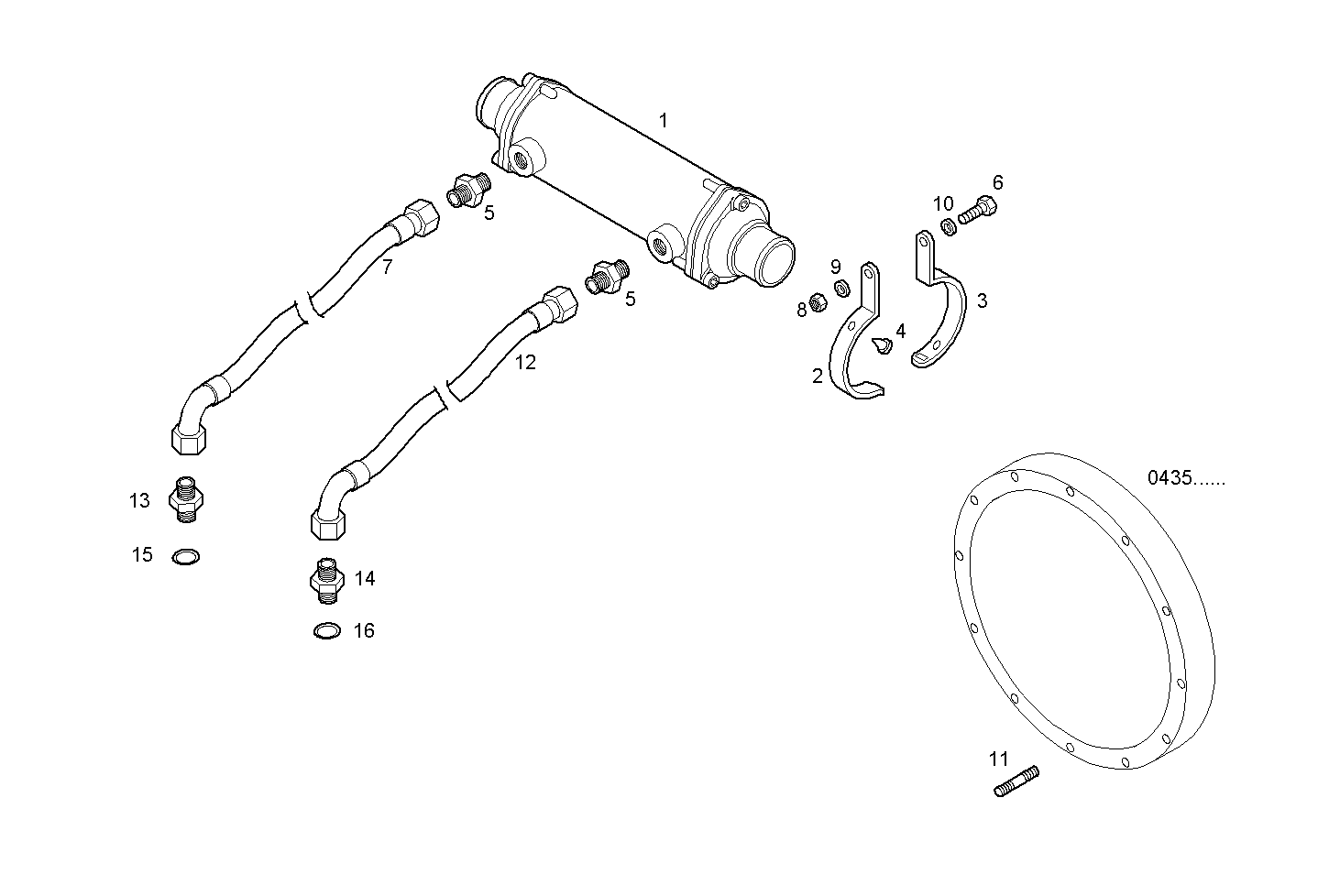 ARRANGED FOR GEAR ZF - N60ENTM37.10 NEF 6 electron. parts diagram