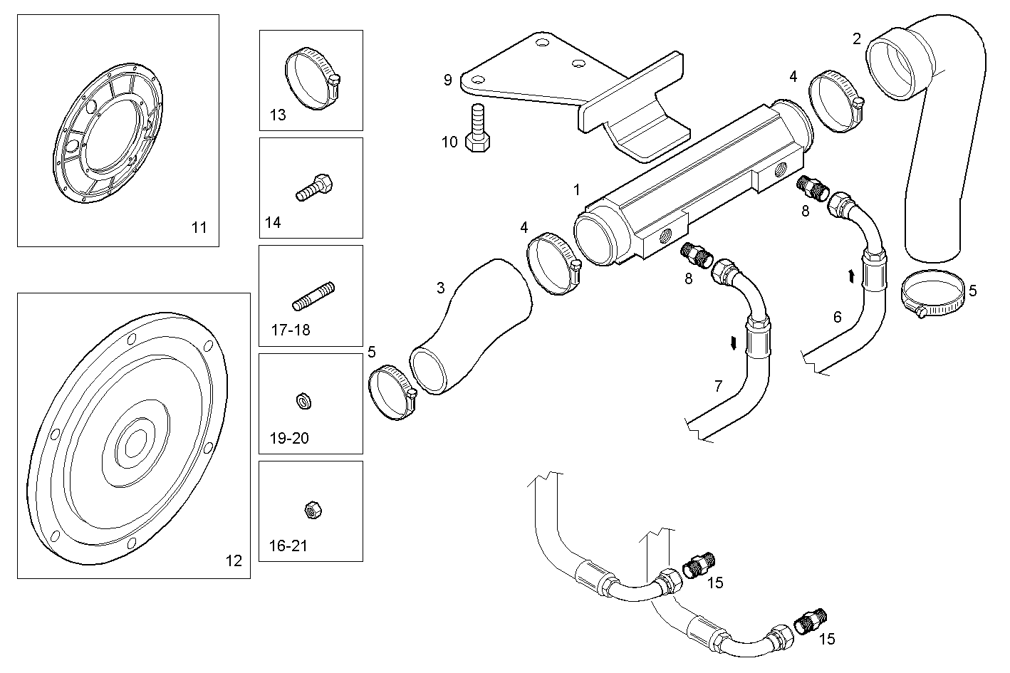 ARRANGED FOR GEAR ZF - S30ENTM23.10 SOFIM HPI 3.0L parts diagram