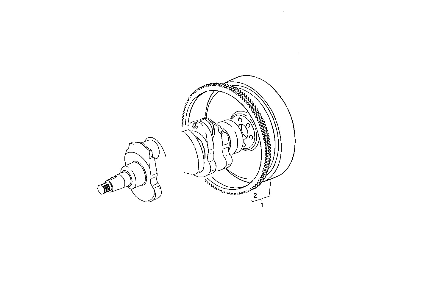 FLYWHEEL ARRANGED FOR TRANSMISSION - 8065E00.00A002 8065E00 parts diagram