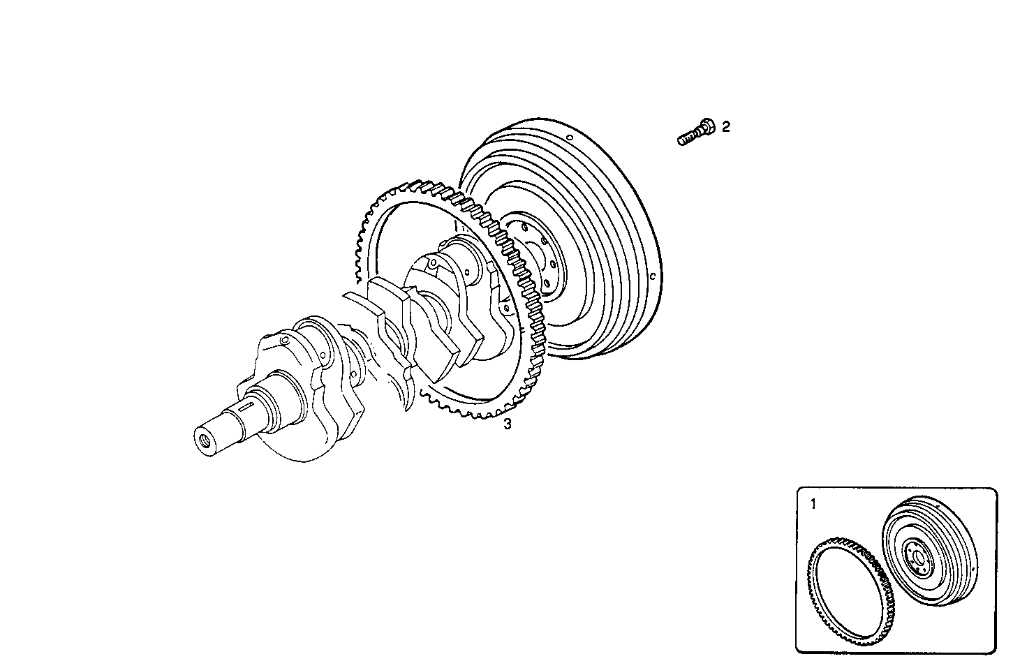 FLYWHEEL ARRANGED FOR TRANSMISSION - 8361Si10.00A029 8361SI10 parts diagram
