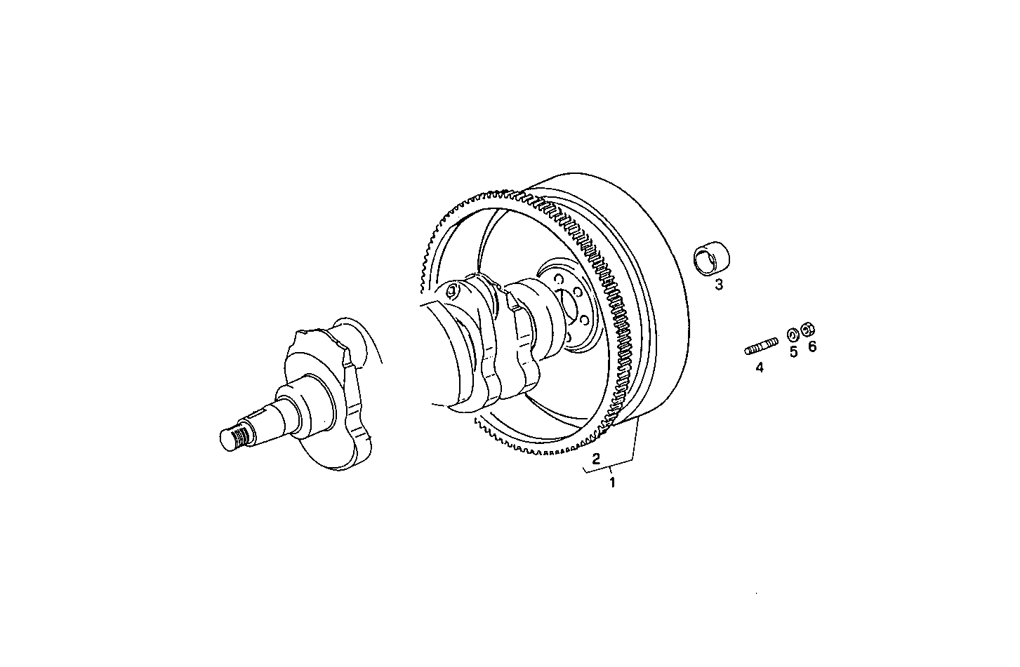 FLYWHEEL ARRANGED FOR TRANSMISSION - 8065E00.00A015 8065E00 parts diagram