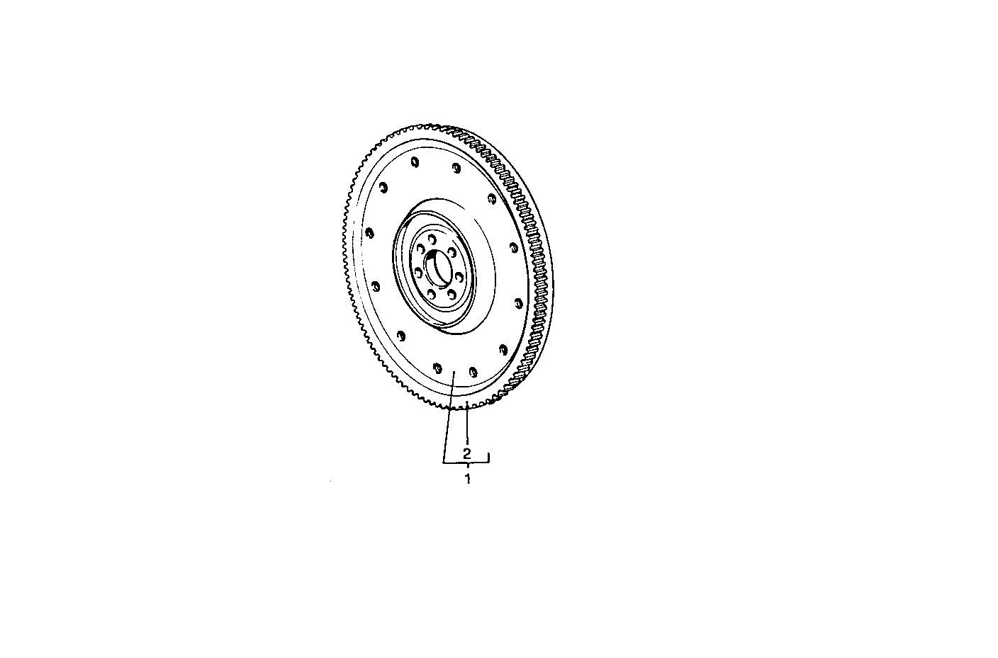 FLYWHEEL ARRANGED FOR ELASTIC COUPLING - 8210Si02.00 8210Si02 parts diagram