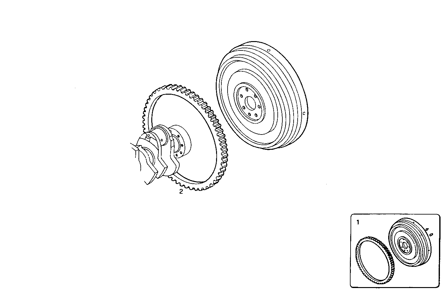 FLYWHEEL ARRANGED FOR ELASTIC COUPLING - GE8361SRi26.00A51S GE8361SRi26 parts diagram