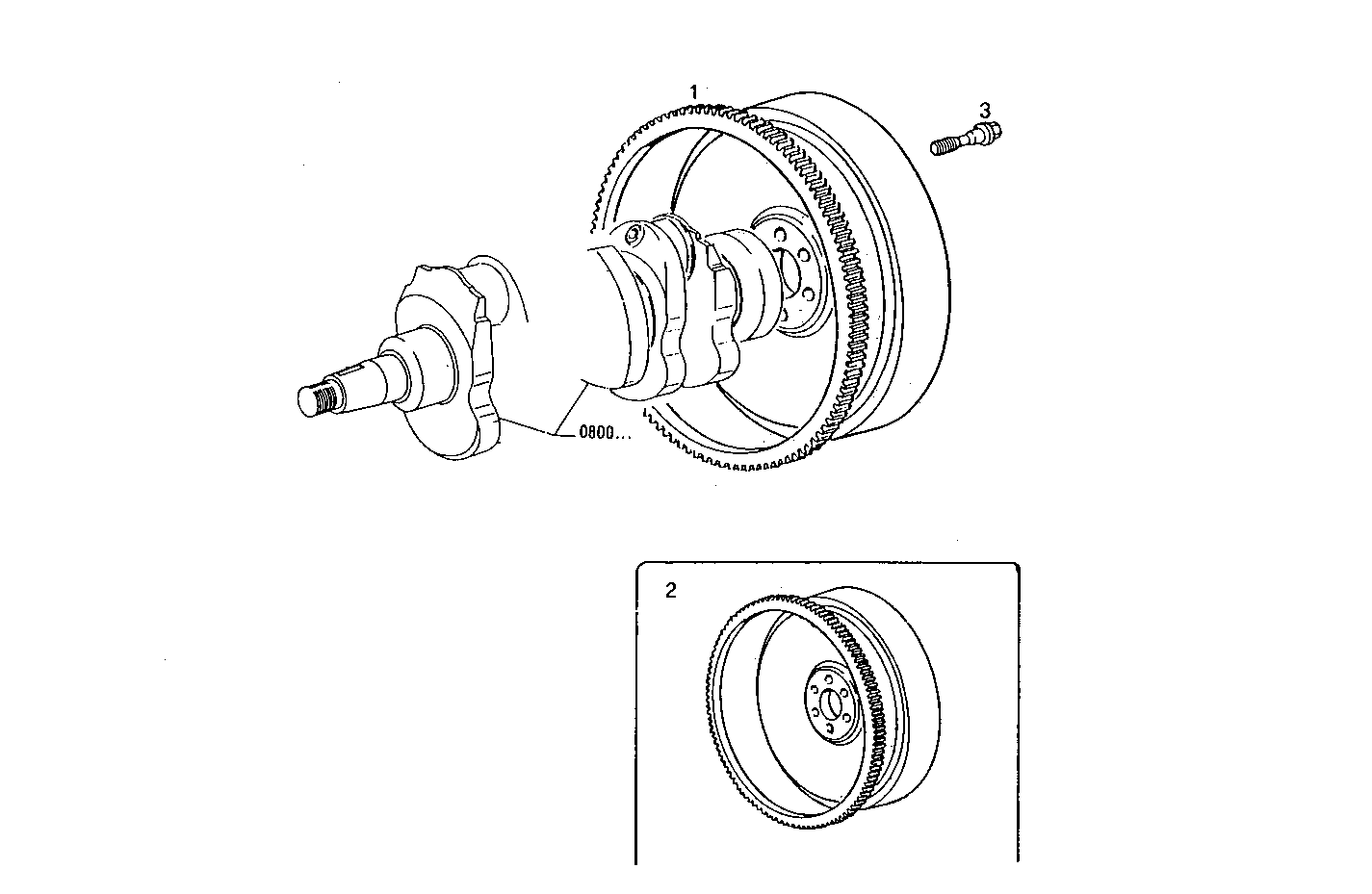 FLYWHEEL ARRANGED FOR ELASTIC COUPLING - 8060SRC21.10 8060SRC21 parts diagram