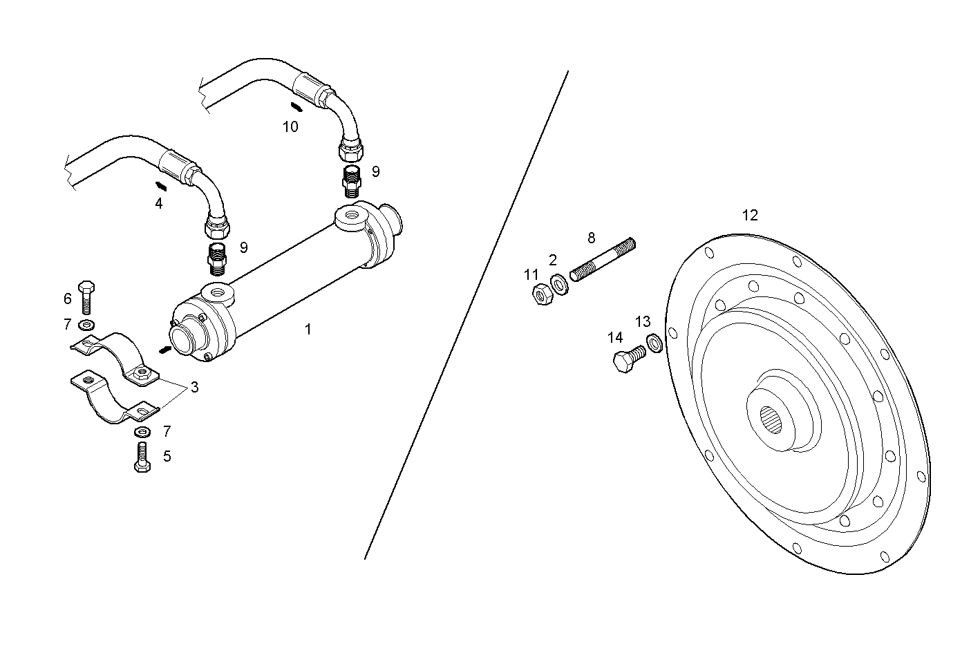 ARRANGED FOR TM MARINE GEAR - N45MNAM10.01 NEF 4 mechanic. parts diagram