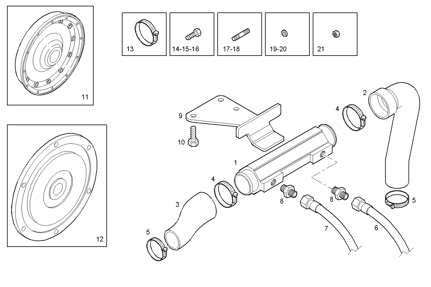 ARRANGED FOR TM MARINE GEAR - S30ENTM23.10 SOFIM HPI 3.0L parts diagram
