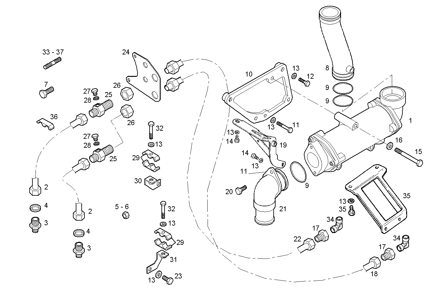 ARRANGED FOR GEAR ZF - C78ENTM30.10-C 12/03 CURSOR 8 parts diagram