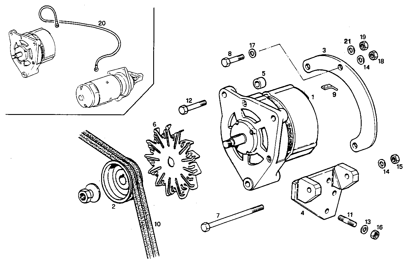 SELF-REGULATED ALTERNATOR - 8041Si25.05 8041Si25 parts diagram