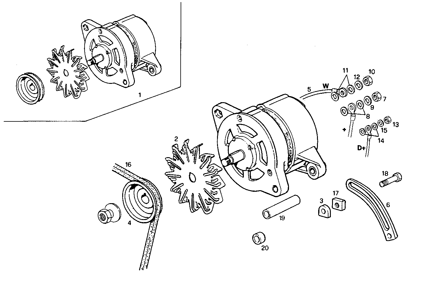 SELF-REGULATED ALTERNATOR - 8140SRC20.10 8140SRC20 parts diagram