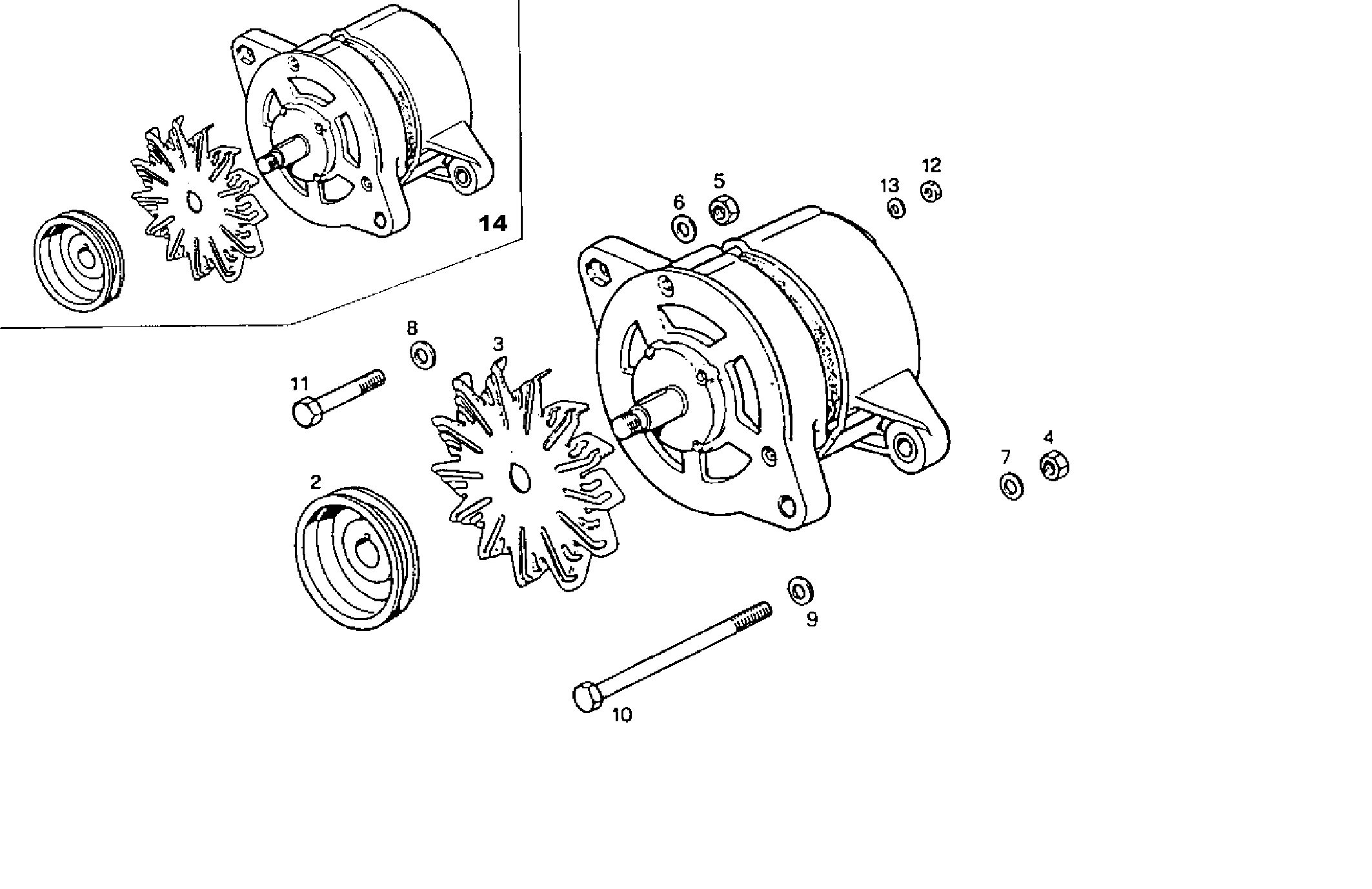 SELF-REGULATED ALTERNATOR - 8045E00.00 8045E00 parts diagram