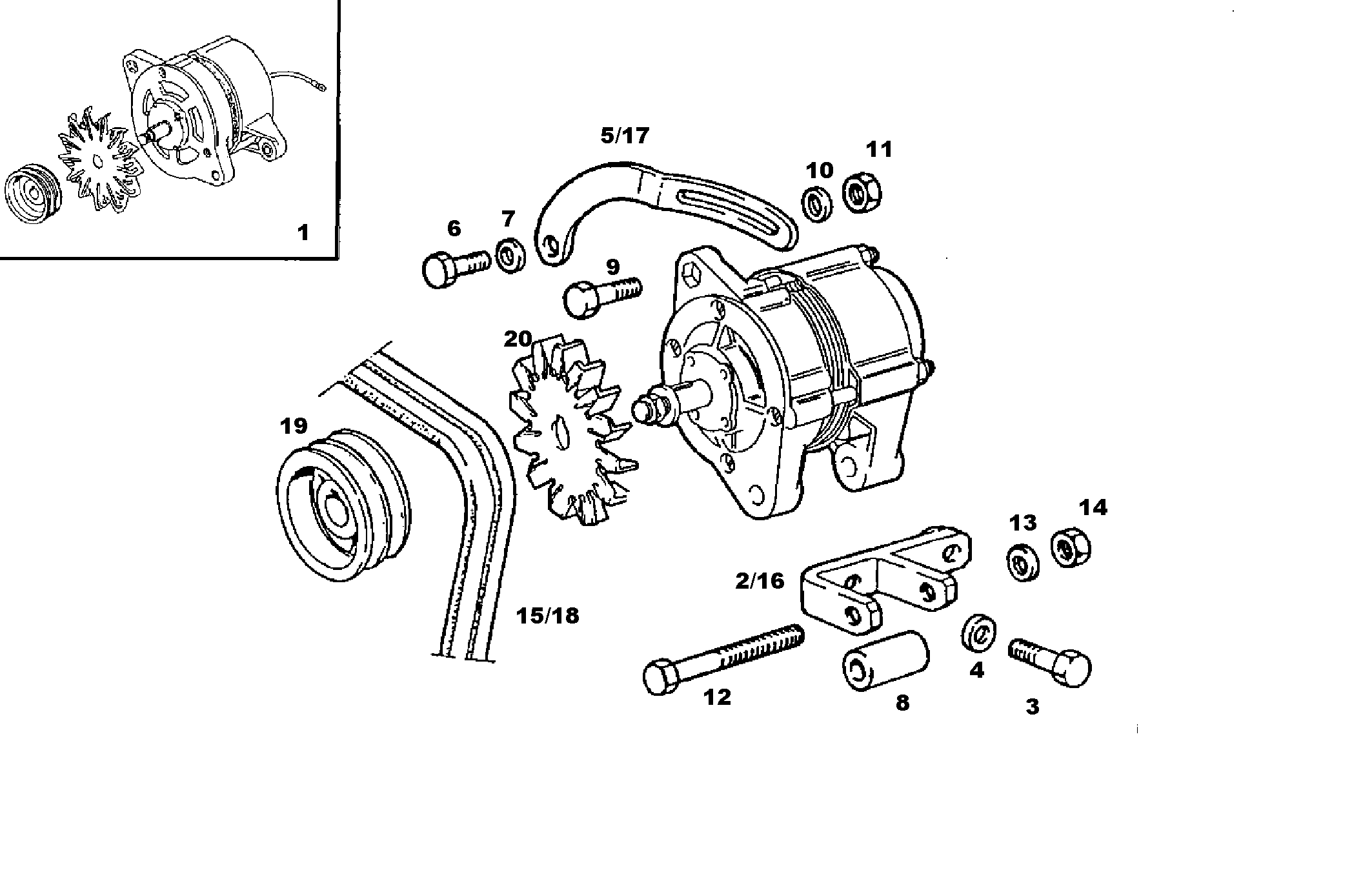 SELF-REGULATED ALTERNATOR - GE7450G86.05A70E GE7450G86 parts diagram