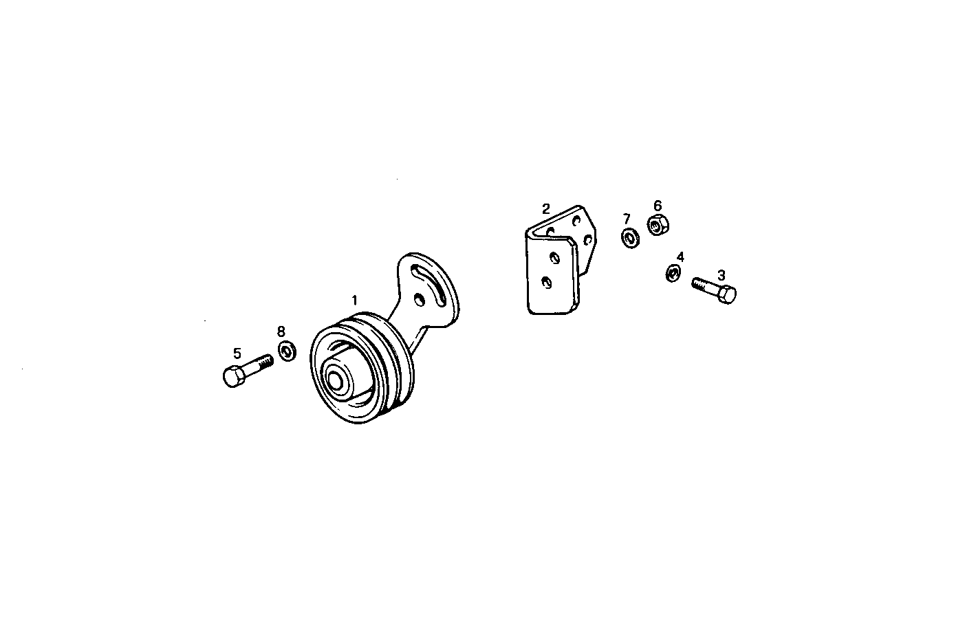 BELT STRETCHER IN PLACE OF ALTERNATOR - 8035E00.00 8035E00 parts diagram