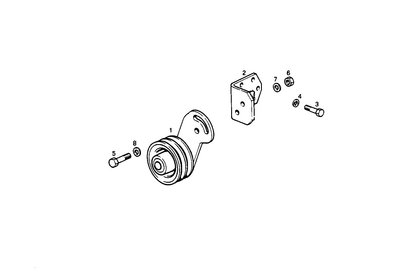 BELT STRETCHER IN PLACE OF ALTERNATOR - 8061Si40.00 8061Si40 parts diagram