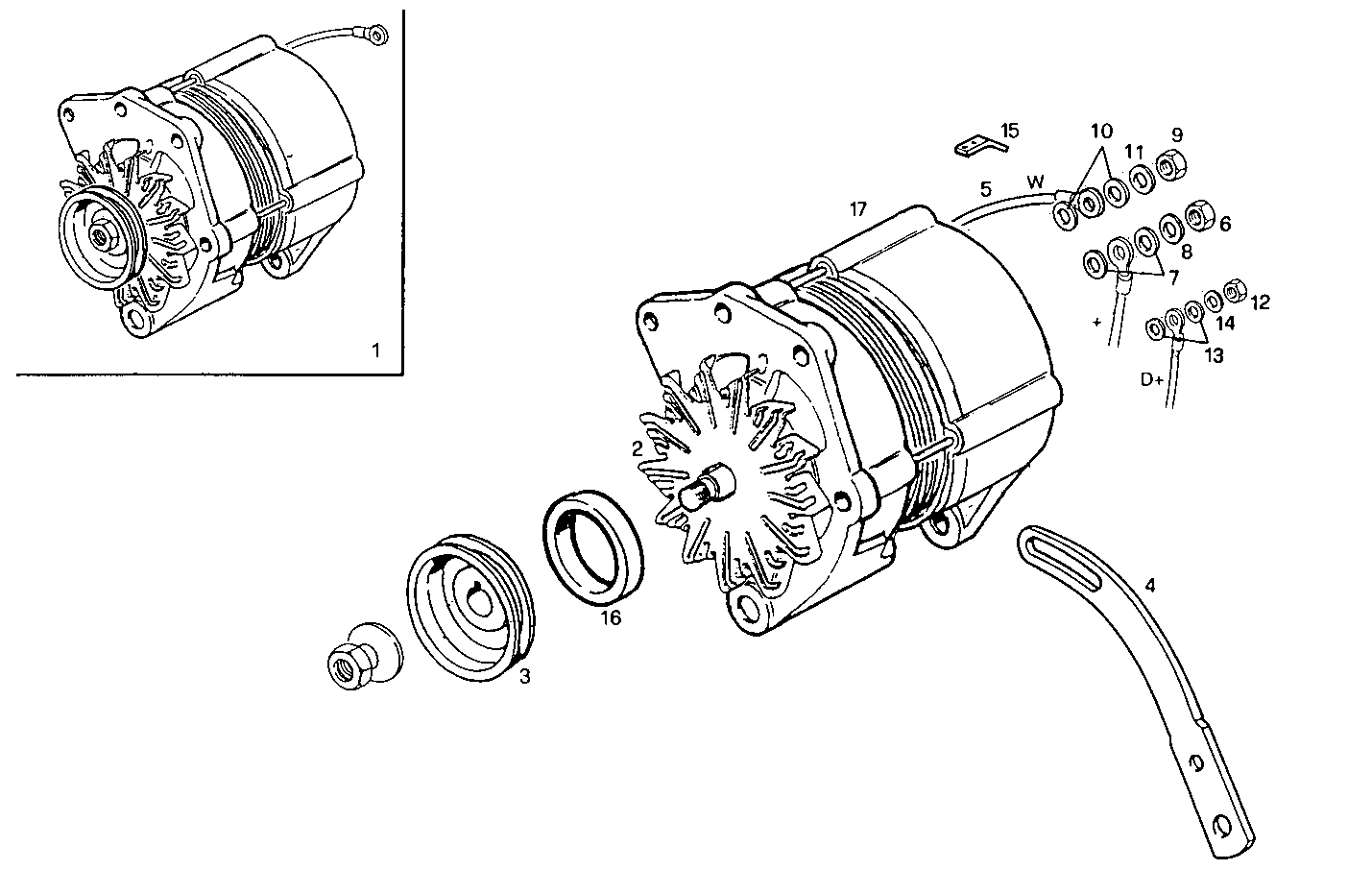 SELF-REGULATED ALTERNATOR - 8210Si02.00 8210Si02 parts diagram