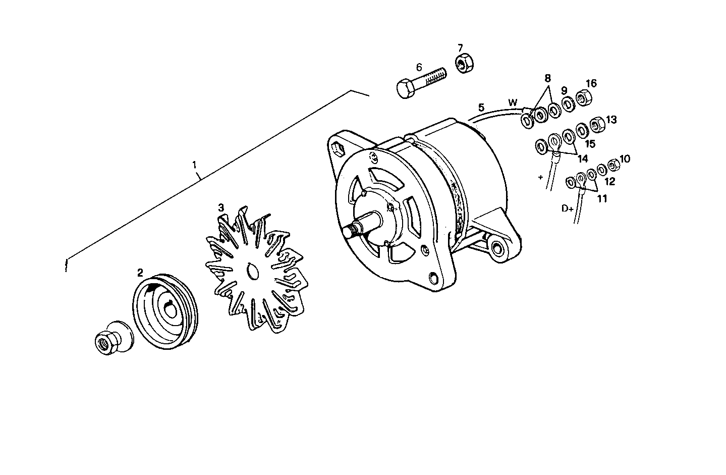 SELF-REGULATED ALTERNATOR - 8041M09.02 8041M09 parts diagram