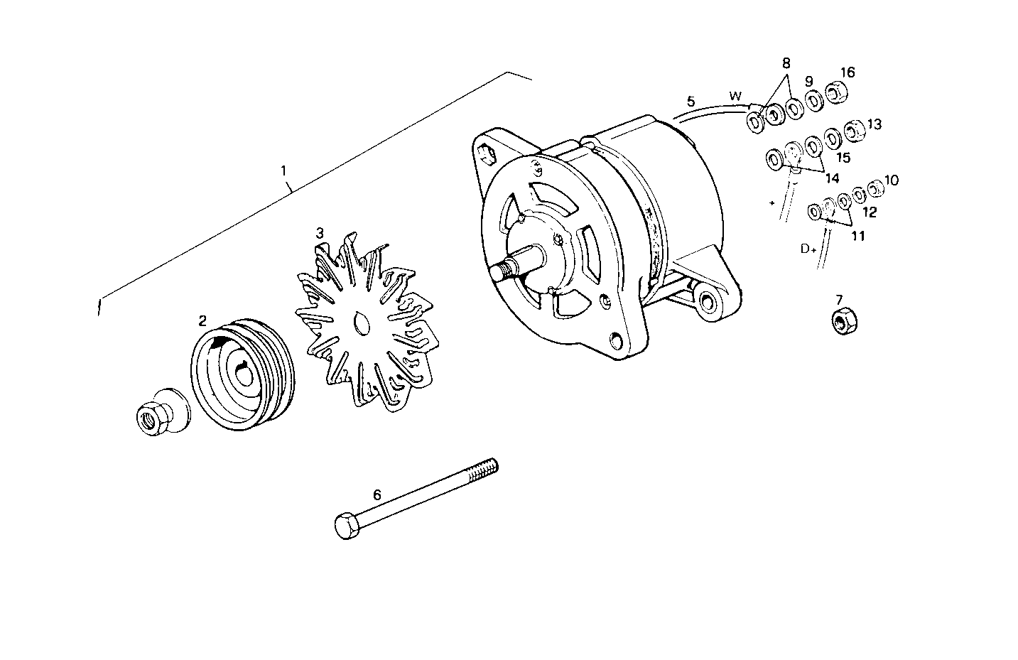 SELF-REGULATED ALTERNATOR - 8061M12.01 8061M12 parts diagram