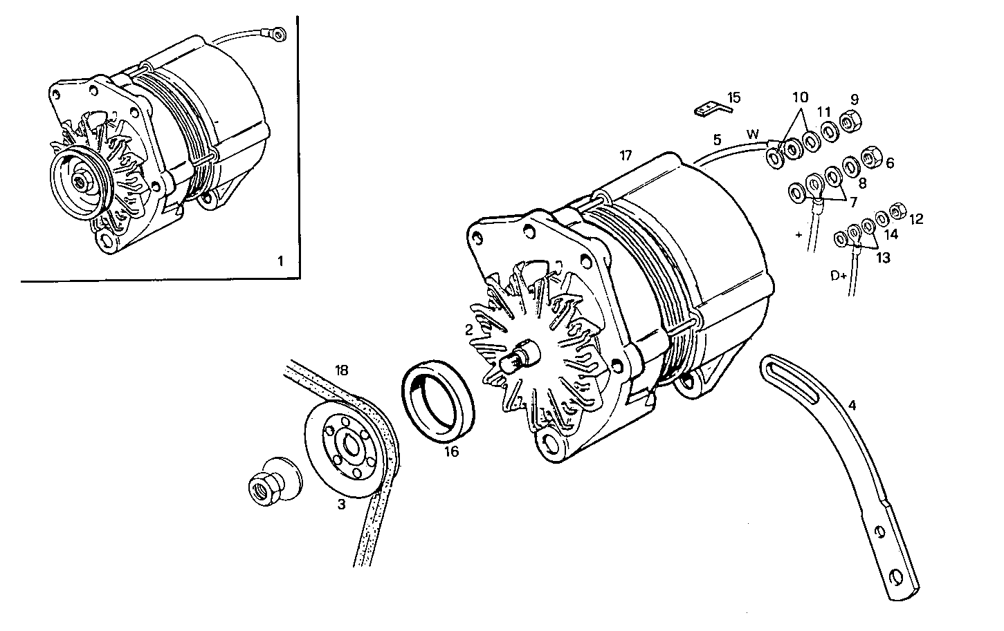 SELF-REGULATED ALTERNATOR - 8210SRi12.01 8210SRi12 parts diagram