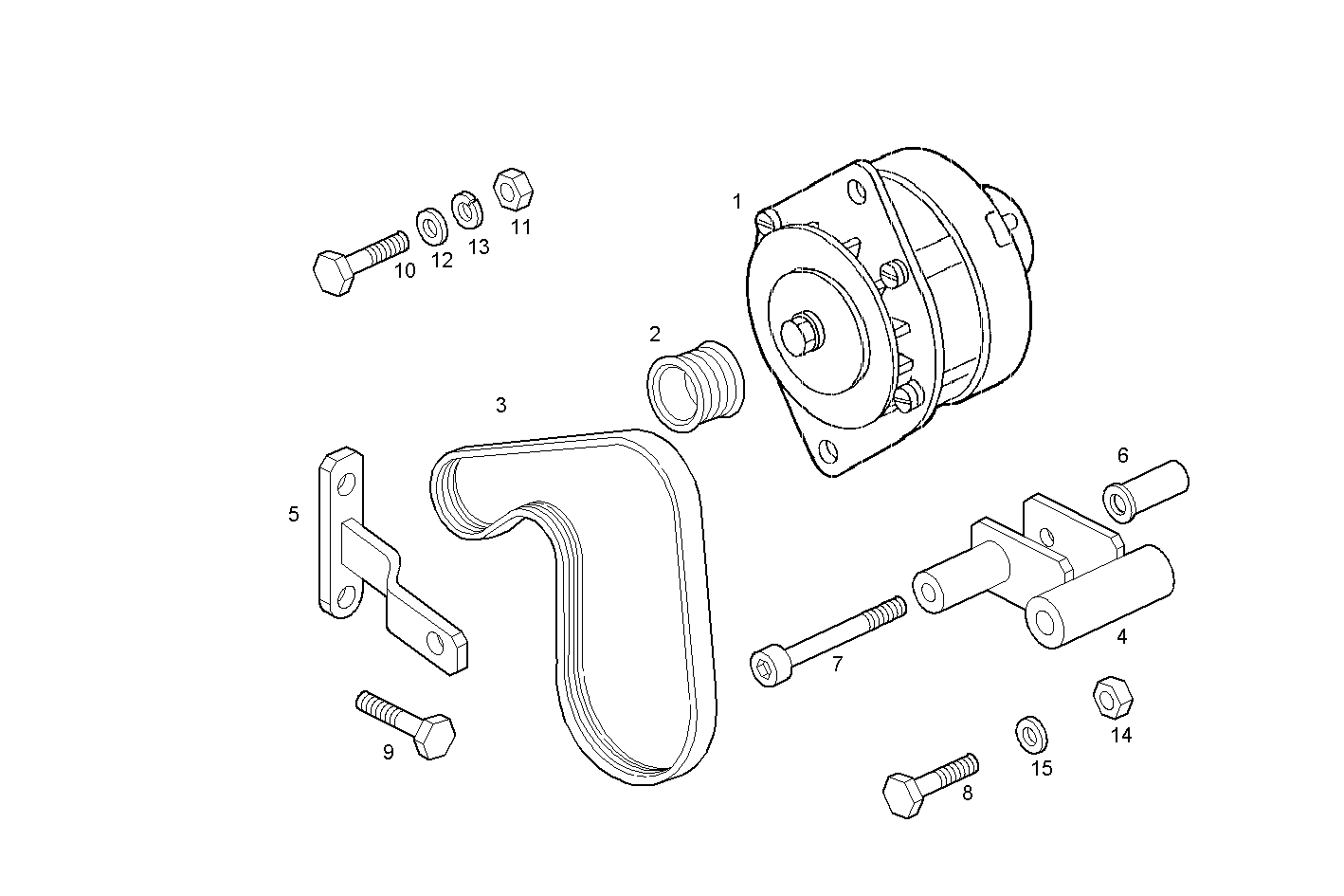 ALTERNATOR - C78ENTC26.00A004 CURSOR 8 - EURO 3 parts diagram