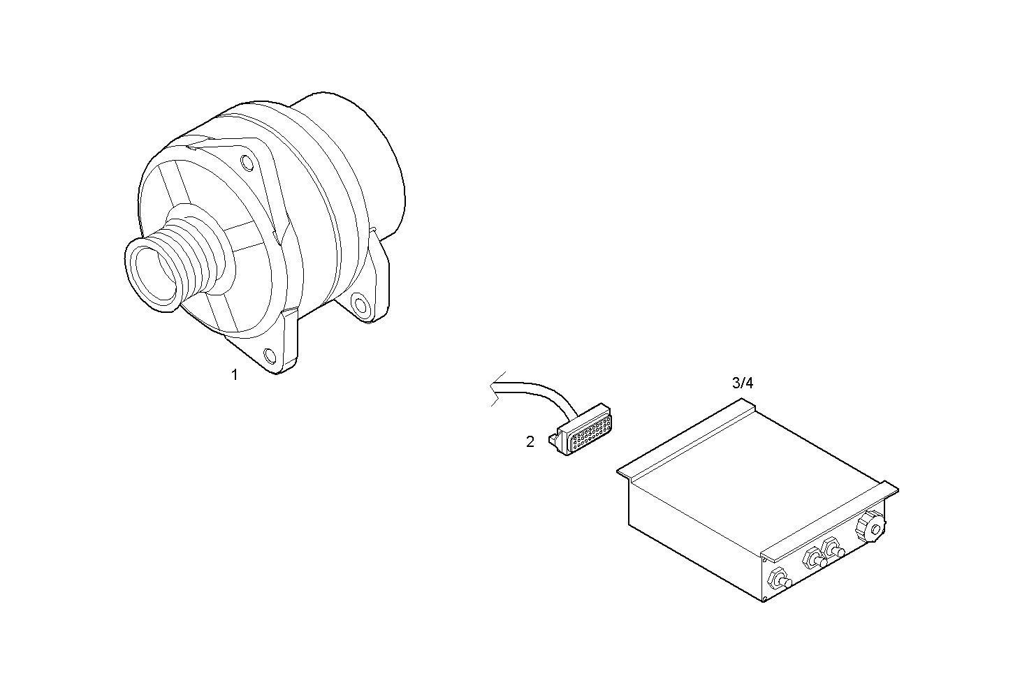 SELF-REGULATED ALTERNATOR - N60ENTM40.10 NEF 6 electron. parts diagram